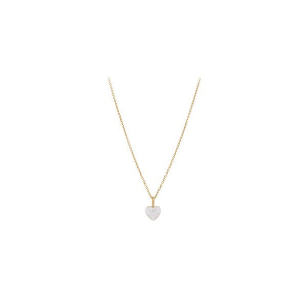 Ocean Heart halskæde i forgyldt sølv med perlemor fra Pernille Corydon 40–45 cm