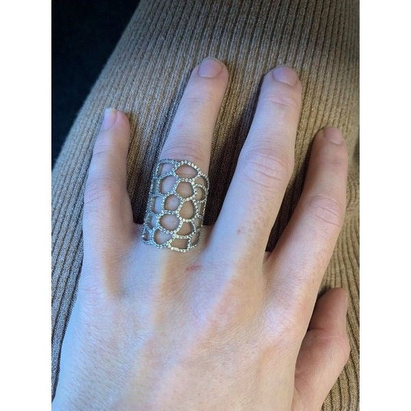 JoanliNor bred sølvring med zirkonia