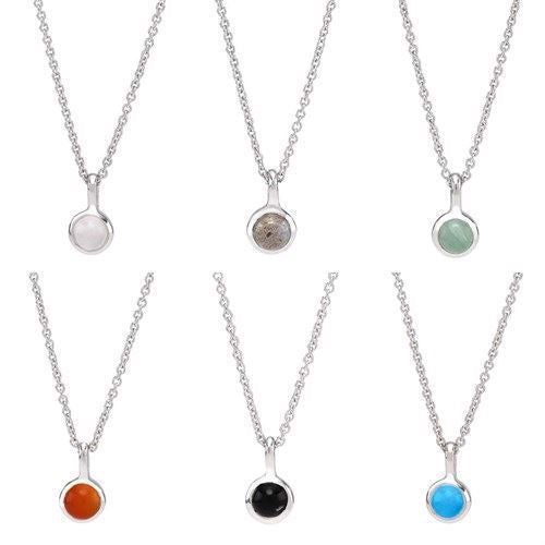 SWEETS52 halskæde i sølv med blå kalcedon 45+5 cm – Nordahl Andersen