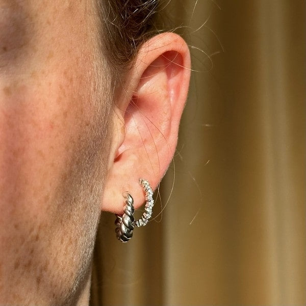 Josie creoler i sølv med zirkonia fra MerlePerle