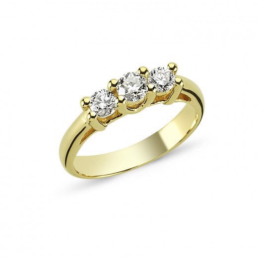 Tria diamantring fra Nuran i 14 karat guld med 0,16–0,64 ct diamanter