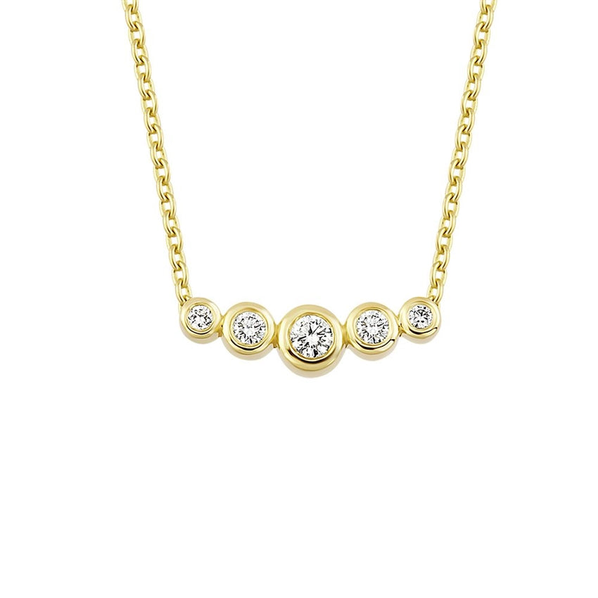 TUBE vedhæng i 14 karat guld med diamanter fra Nuran