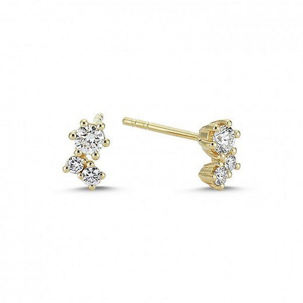 Nuran Twinkle ørestikker i 14 kt guld med 0,26 ct diamanter